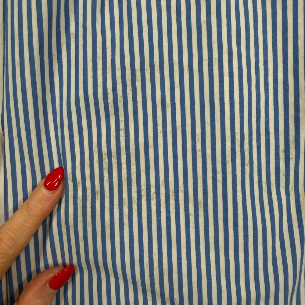 Polo Ralph Lauren 6XB Button Down Shirt Classic Striped Big and Tall Blue White